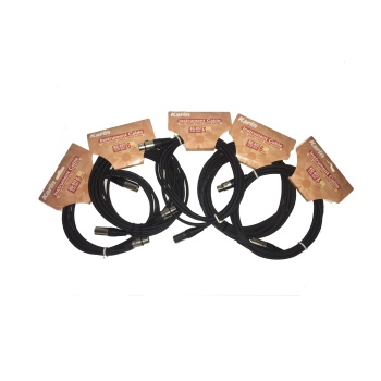 Karin KO 972 6M-BK Profesyonel Mikrofon Kablosu (6 Metre XLR-XLR) | Sahne Kullanımı İçin Uzun Mesafe Güvenilir İletim Altın Kaplama Pinler